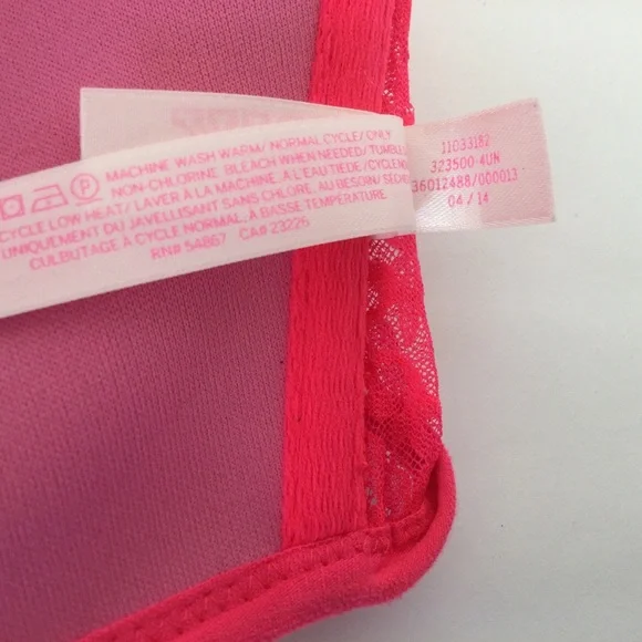 VICTORIAS SECRET PINK LACE BANDEAU BRA NWOT - Picture 6 of 8